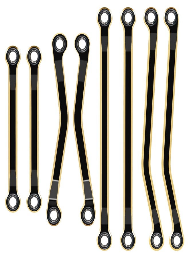 JGGZONE 8PCS TRX4M Brass High Clearance Chassis Links Set Black Coating Link Counterweight Heightened Link Rod Kit Linkage Set for 1/18 RC Crawler TRX4M High Trail K10 F150 - Image 2